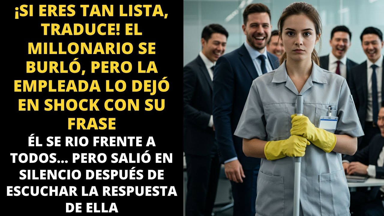 ¡SI ERES TAN LISTA, TRADUCE! EL MILLONARIO SE BURLÓ, PERO LA EMPLEADA LO DEJÓ EN SHOCK CON SU FRASE