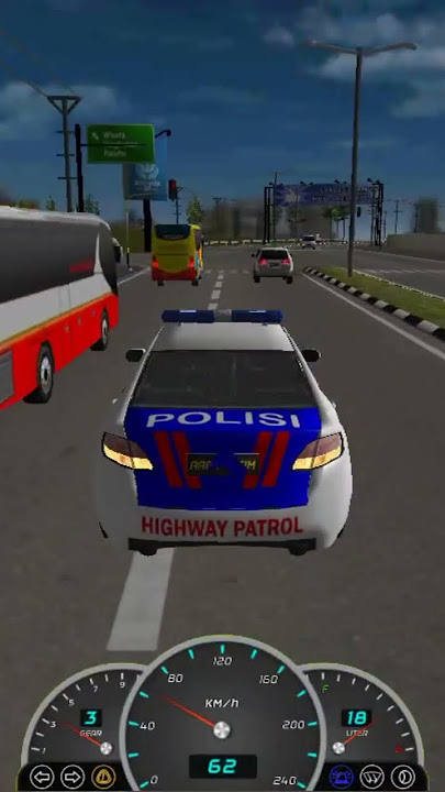 SIMULATOR GAME MOBIL POLISI PATWAL LALU LINTAS JALAN RAYA #simulatorindonesia #game #simulator