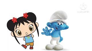 Kai Lan Hits Clumsy Smurfs Tummy Gets Grounded