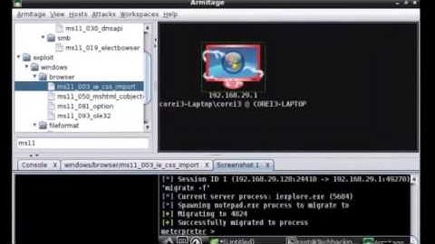 Kali Linux Hacking Windows 7 on Armitage