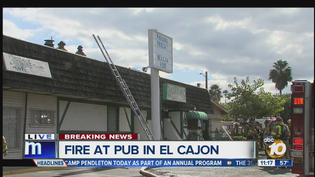 Crews battling twoalarm fire at El Cajon pub YouTube