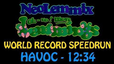 [WR] Speedrun | Oh No! More Lemmings - Havoc | NeoLemmix - Any% - 12:34