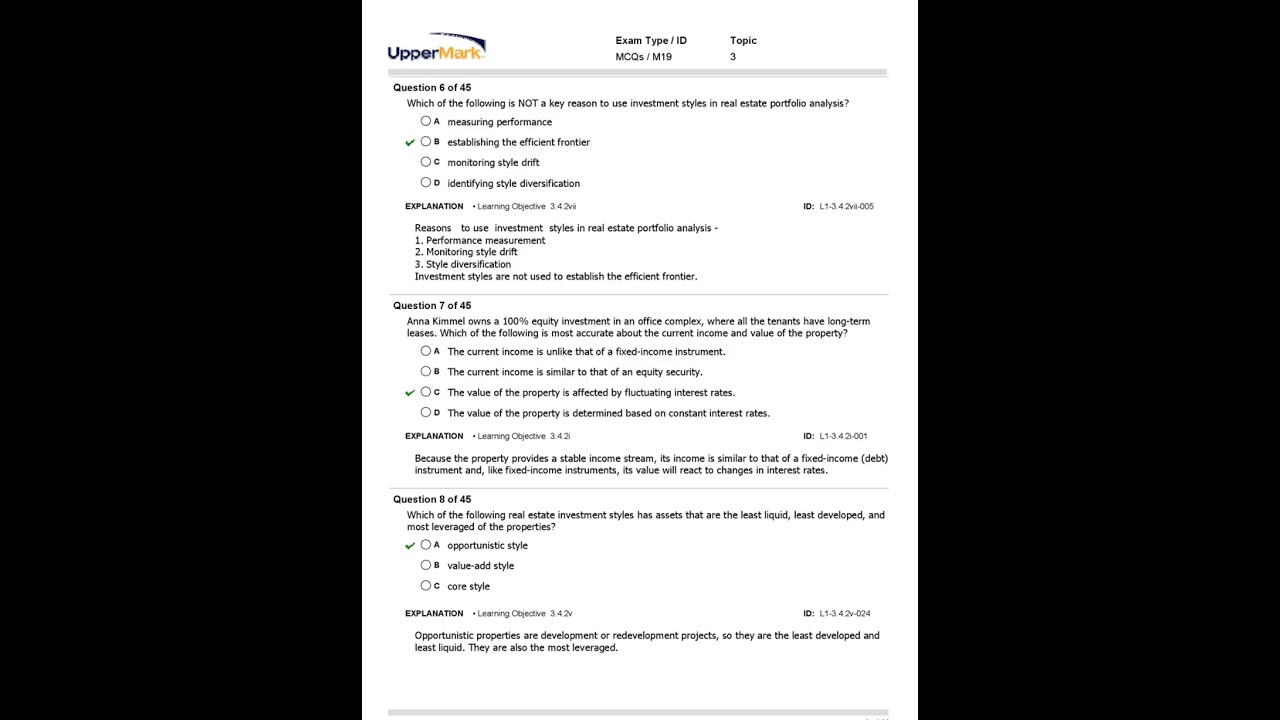 2024 CAIA Level 1 Upermark Testbank (sample)