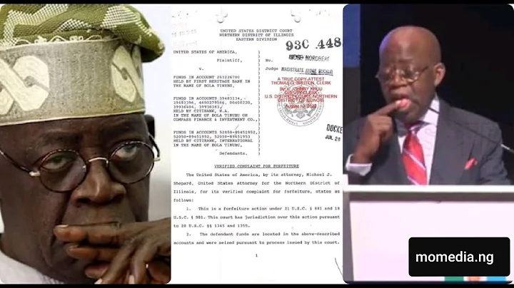 U.S. Court Releases Documents links APC's Bola Tinubu to Drug Trafficking, Money Laundering