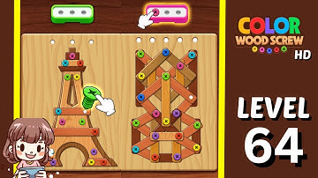 Color Wood Screw Level 64 Solution Walkthrough