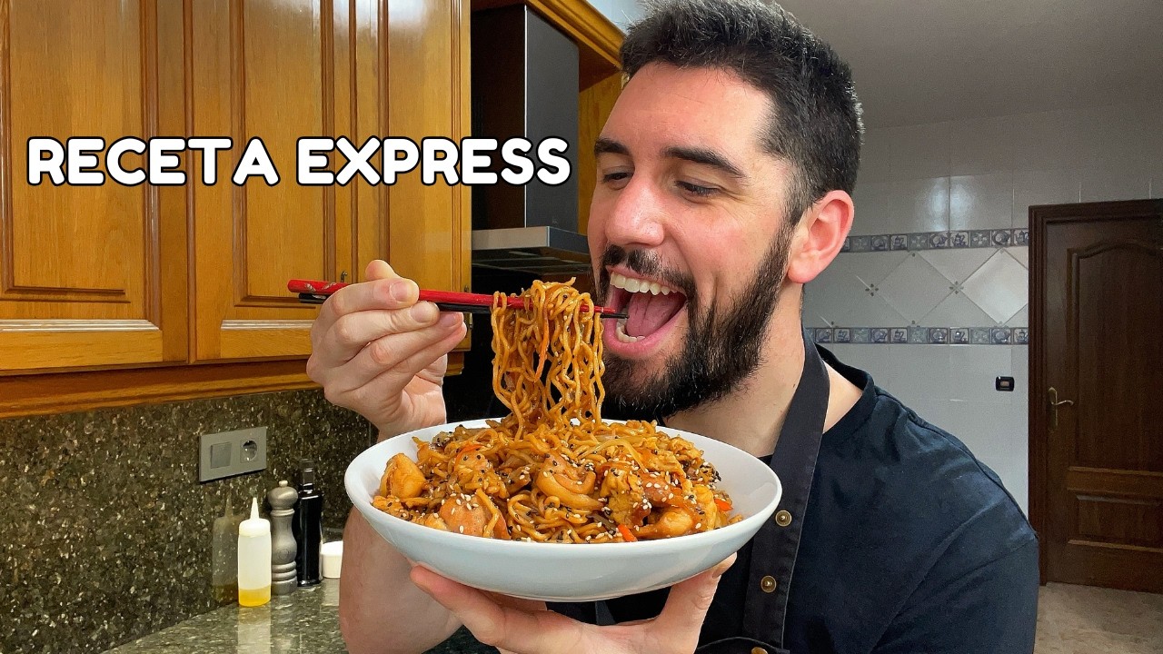 Noodles con Pollo y Verduras en 15 Minutos