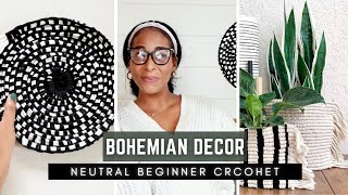 Bohemian Crochet Basket &amp; Wall Decor | BOHEMIAN INSPIRED HOME DECOR