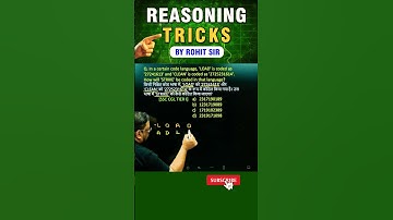 CODING DECODING | REASONING BY ROHIT SIR | #shorts #ssc #reasoning #radianmensa