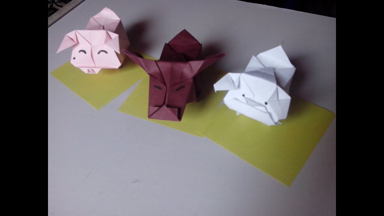 Como hacer animales de papel origami YouTube