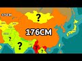 Average male height of every country