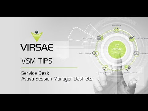 VSM Tips - Avaya Session Manager Dashlets