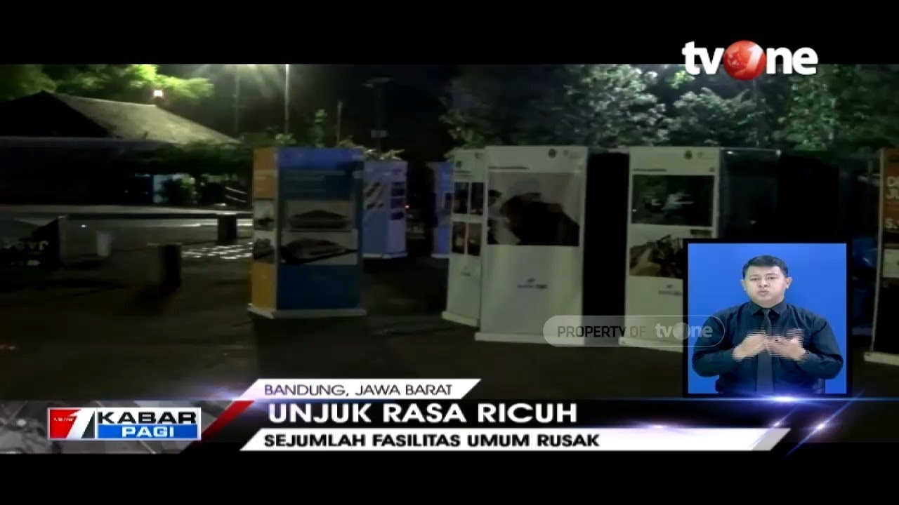 tv one live streaming free Demo di Bandung Ricuh, Sejumlah Fasilitas Umum Rusak & Ratusan Orang Diamankan