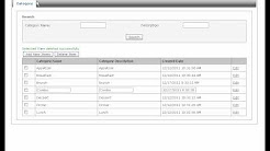 recipe costing add edit delete search categories