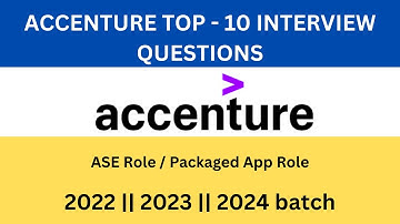 Accenture Top 10 Interview Questions || 2022 - 2023 || 2024 Batch || @Vikasteach