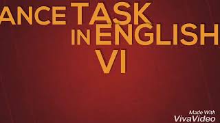 Performance Task in English 6