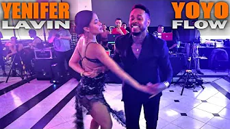 Yoyo Flow y Yenifer Lavin Bailando Salsa en México | ¿Sin zapatilla? ¡No importa, el baile sigue!