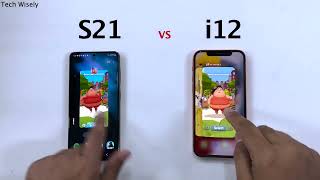 SAMSUNG S21 vs iPhone 12 - Speed Test