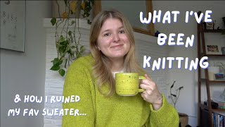 what I knit in april: finished lakes pullovers, ruining a sweater + buying new yarn to cope 🥲