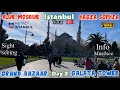 Istanbul Tour🇹🇷 | Grand Bazaar | Blue Mosque | Galata Tower | Info & Tips | Indian Paddy #istanbul