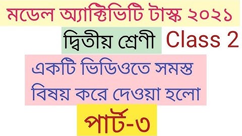 class 2 all subject model activity task 2021 part 3