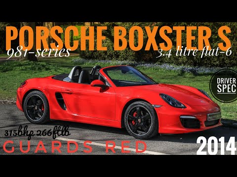 Porsche 981 Boxster S PDK Guards Red Convertible Sport Chrono Package Plus PSE BOSE 2014 For Sale
