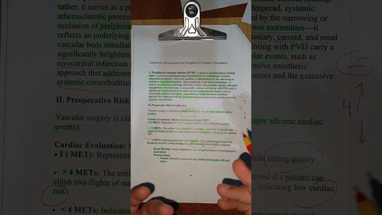 #شرح_وزاري /تخدير/رابعة/L4/Management for Peripheral Vascular Procedures المحاضرة الرابعة جزء ثاني