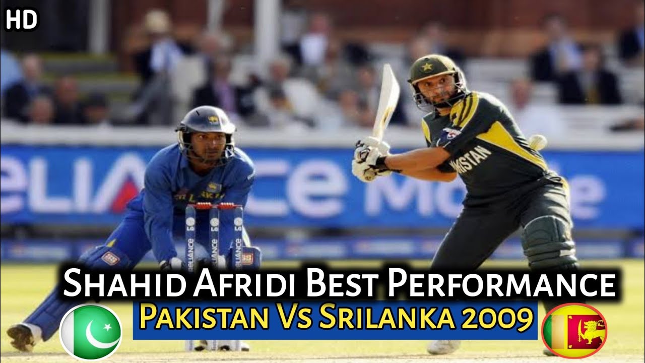 Shahid Afridi Batting|Pakistan Vs Srilanka 2009|One Day Series|Highest partnernership