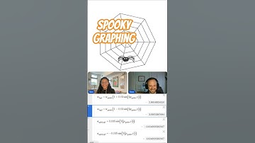 Spooky Halloween Graphing - Creating a wiggly spider and its web #desmos #amplify #maths #graphart