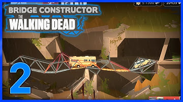Bridge Constructor: The Walking Dead Gameplay #2 | Hard Commute - Level 1-4