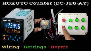 HOKUYO Counter | DC-JB6-AY | Wiring / Connections | Parameters Selection | Push Button Extender