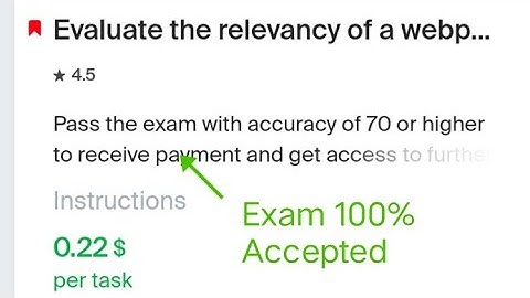 Evaluate the relevancy of a webpage to a user query 0.22 Exam 100% Accepted Toloka Easy Task