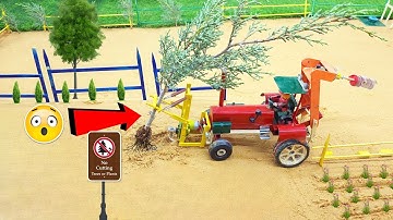 diy tractor Tree digging, tree removal machinery, good machinery and tools to save time and effort