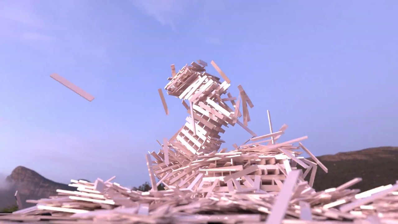 Realistic Plank Tower Collapse Simulation in Blender - YouTube