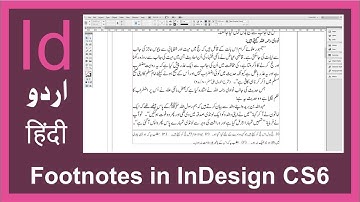 How to create Footnotes in InDesign (Urdu / Hindi)