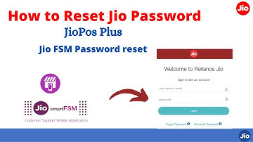 How to Reset Jio Password ll Password Reset ll JioPos Plus ll Jio FSM Password reset #jioposplus