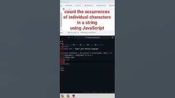 count the occurrences of individual characters in a string using JavaScript