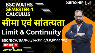 Limit & Continuity | Semester-1 Calculus L-1