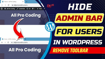How to hide admin bar in WordPress for users without plugin | Hide admin bar for subscribers