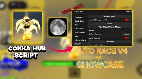 [Roblox] BEST🔥Blox fruit script (Cokka hub) Auto Race V4 + Showcase script [PASTEBIN]~~~~