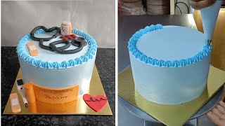 Stethoscope Cake Topper (Quick+Easy Time Lapse) How to make Doctor theme cake | Doctor Cake Design