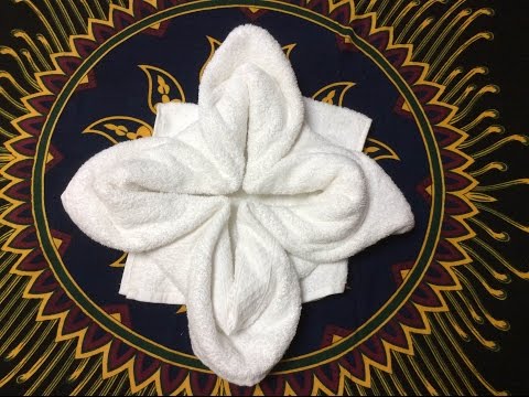 พับผ้าขนหนูเป็นดอกไม้ How to Fold  a Towel Flowers