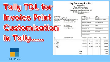 Tally TDL for Invoice Customization for Top Part | Invoice like on Letterhead