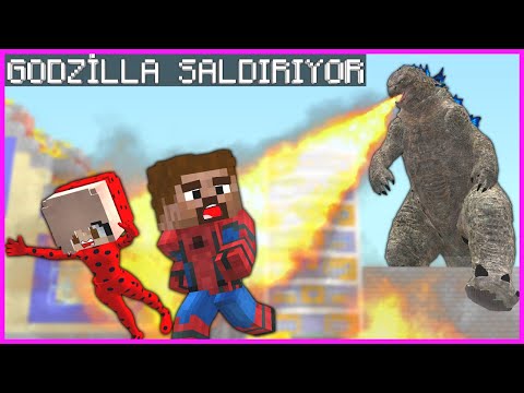 ÖRÜMCEK ARDA VE ELİF GODZİLLA İLE SAVAŞIYOR! 😱 - Minecraft