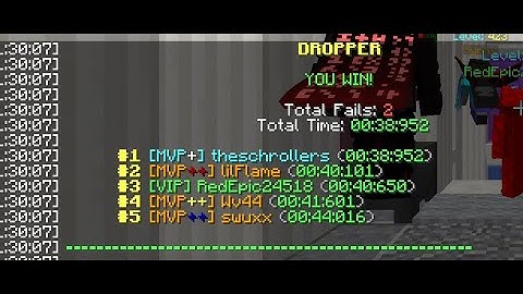 Hypixel Dropper Speedrun 38.952 (first recorded 38)