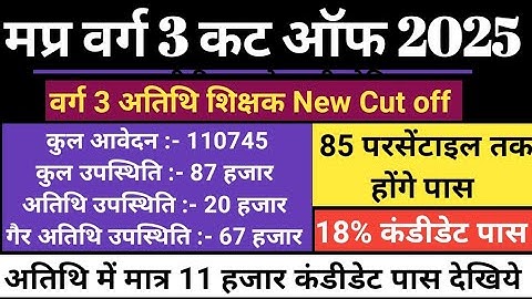 मप्र वर्ग 3 रिजल्ट डेट घोषित | Varg 3 result 2025 | Varg 3 cut off 2025 | Mptet varg 3 result 2025
