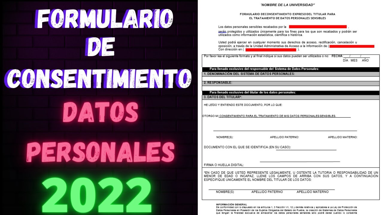 COMO HACER UN FORMULARIO DE CONSENTIMIENTO DE USO DE DATOS PERSONALES