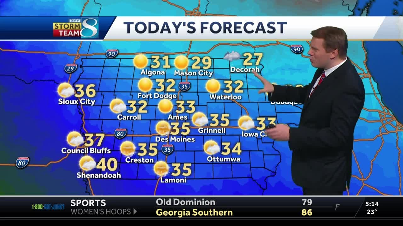 Iowa Weather: Chilly sunshine today - YouTube