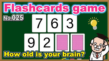 【No.025】Flash Card Games🧠 BRAIN TRAINING 💪 | Less than 20% correct in the 60s!?【9 Questions】