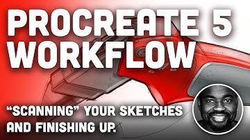 Sketch A Day: Procreate 5, How to Scan and Finish an Industrial Design Drawing - Paper to Digital