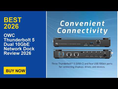 OWC Thunderbolt 5 Dual 10GbE Network Dock Review 2026 - YouTube